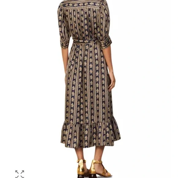 Sandro Enrika printed silk wrap dress size EU38 US6 - Picture 2 of 9